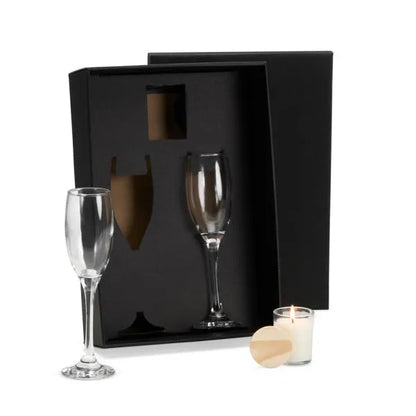 KIT TAÇAS E VELA AROMATIZADA - 3 PÇS