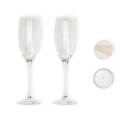 KIT TAÇAS E VELA AROMATIZADA - 3 PÇS