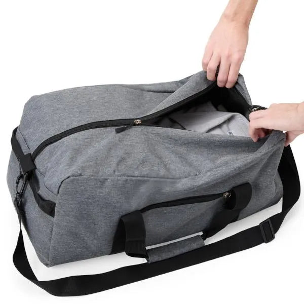 MALA ESPORTIVA EM POLYESTER 300D - MELANGE CINZA - 31L