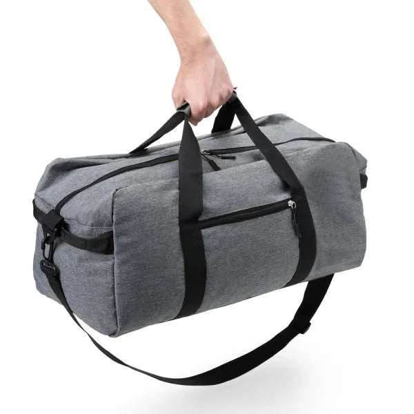 MALA ESPORTIVA EM POLYESTER 300D - MELANGE CINZA - 31L
