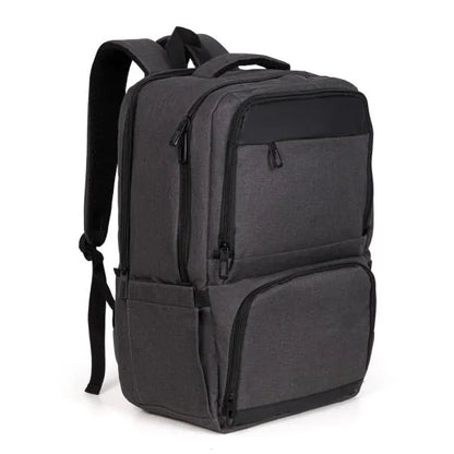 MOCHILA COM BOLSO TÉRMICO EM RPET - CINZA ESCURO - 24L