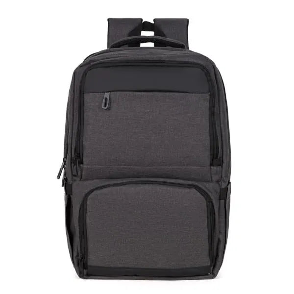 MOCHILA COM BOLSO TÉRMICO EM RPET - CINZA ESCURO - 24L