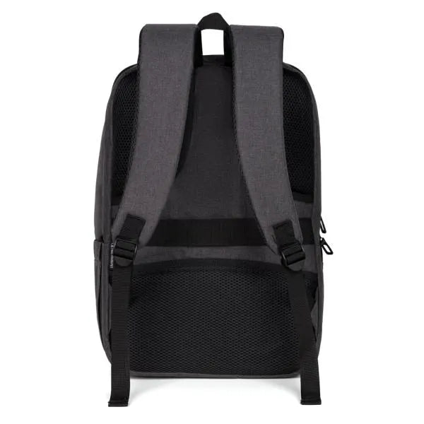 MOCHILA COM BOLSO TÉRMICO EM RPET - CINZA ESCURO - 24L