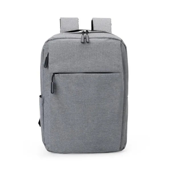 MOCHILA EM POLIÉSTER 300D - MELANGE CINZA - 14L