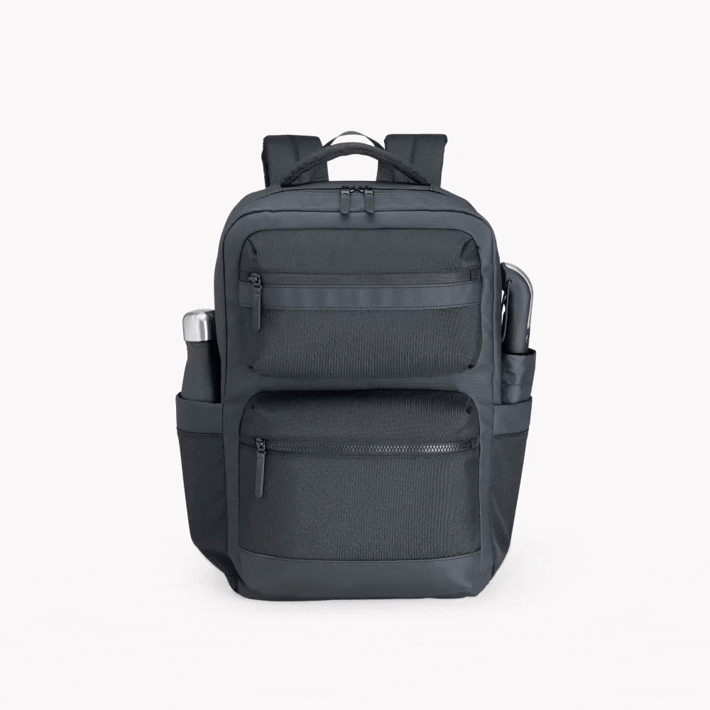 MOCHILA EM POLYESTER/PU - PREMIUM - 20L - PRETA