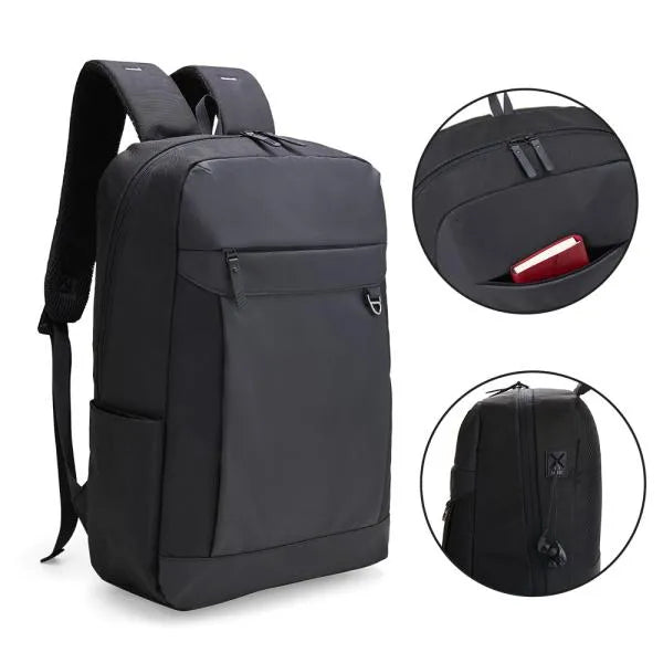 MOCHILA EM POLYESTER/PU - PREMIUM - 20L - PRETA