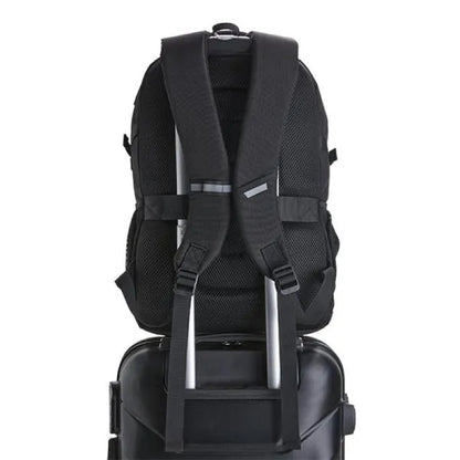 MOCHILA EM POLYESTER/PU - PREMIUM - 22L - PRETA