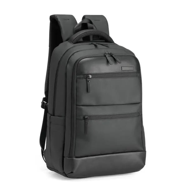 MOCHILA EM PU/POLYESTER - PREMIUM - 24L - PRETA