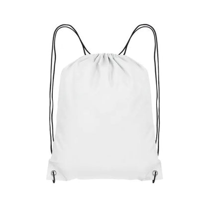 MOCHILA SACOLA EM NYLON 190D - BRANCA - 42X32CM