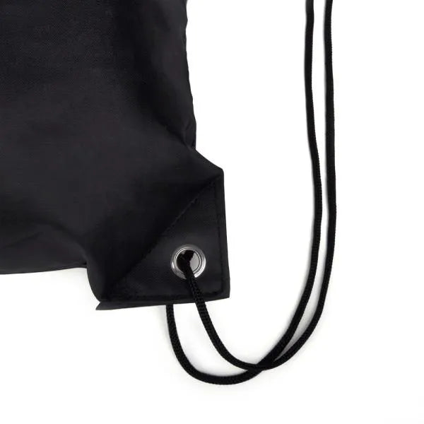 MOCHILA SACOLA EM NYLON 190D - PRETA - 42X32CM