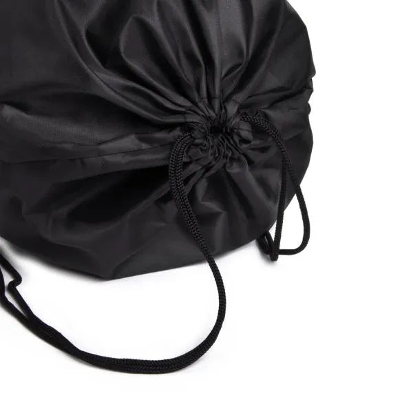 MOCHILA SACOLA EM NYLON 190D - PRETA - 42X32CM