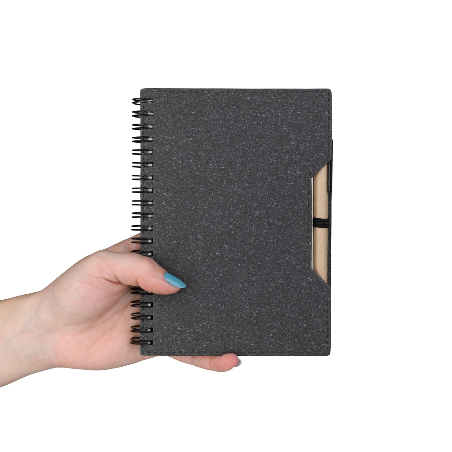 Caderno capa em papelão reciclado com caneta