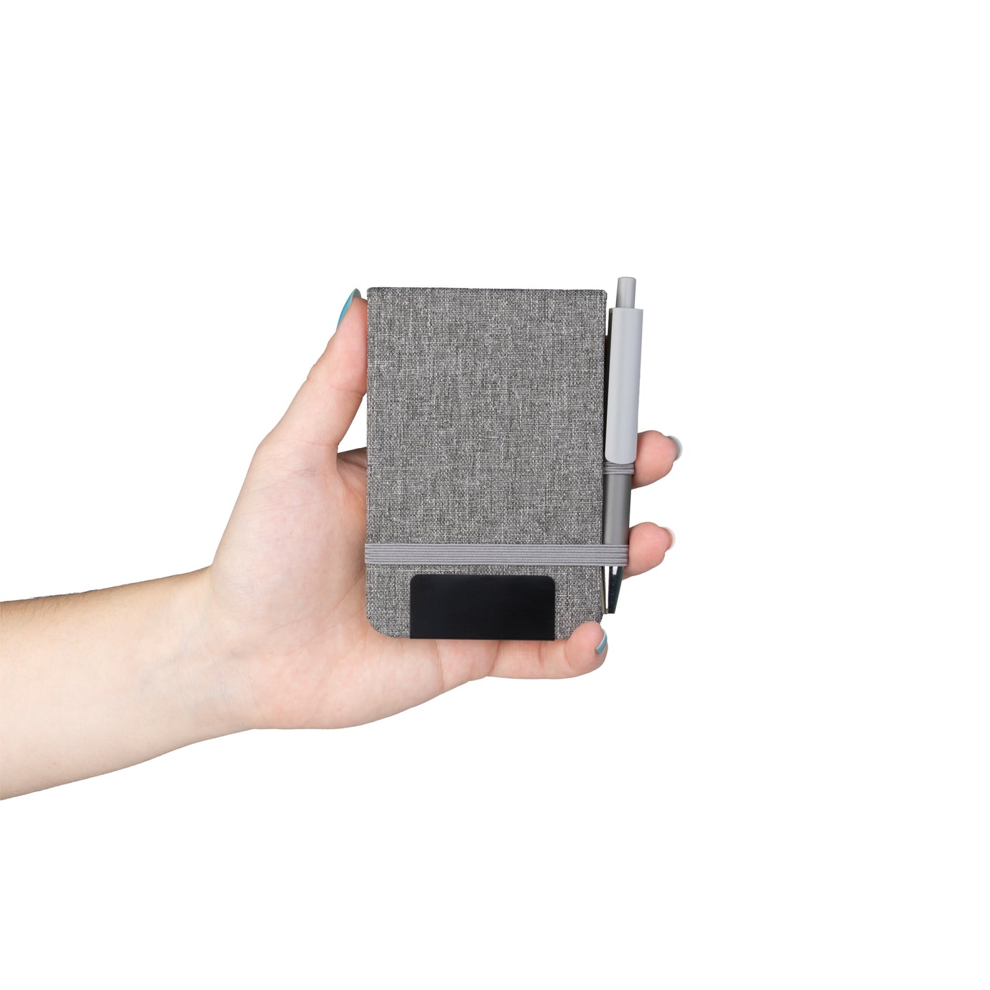 Mini caderno A6 em RPET com caneta