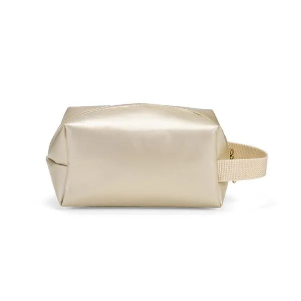 NECESSAIRE C/ ALÇA EM MATERIAL SINTÉTICO - CHAMPANHE