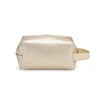 NECESSAIRE C/ ALÇA EM MATERIAL SINTÉTICO - CHAMPANHE