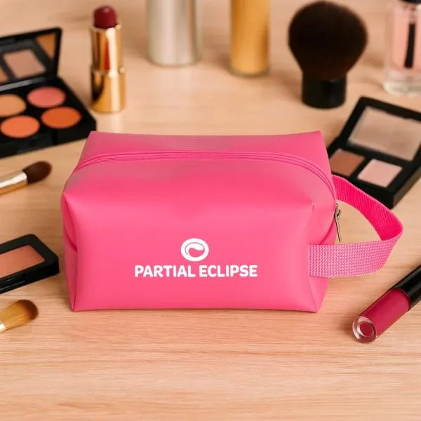 NECESSAIRE C/ ALÇA EM MATERIAL SINTÉTICO - ROSA
