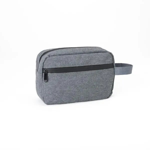 NECESSAIRE EM POLIESTER 300D - MELANGE CINZA