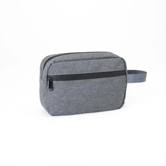 NECESSAIRE EM POLIESTER 300D - MELANGE CINZA