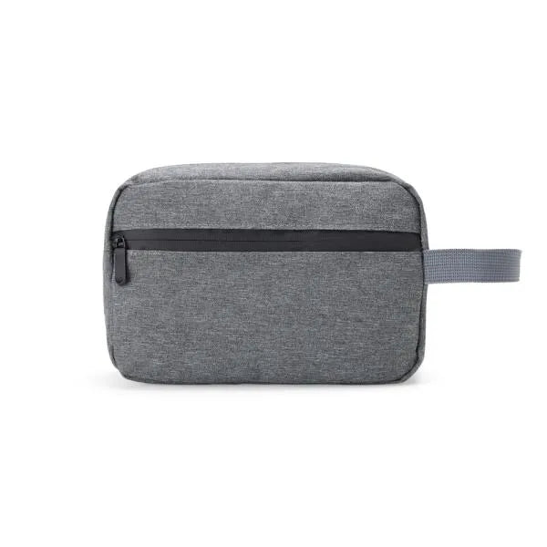 NECESSAIRE EM POLIESTER 300D - MELANGE CINZA