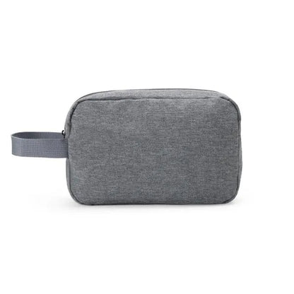 NECESSAIRE EM POLIESTER 300D - MELANGE CINZA