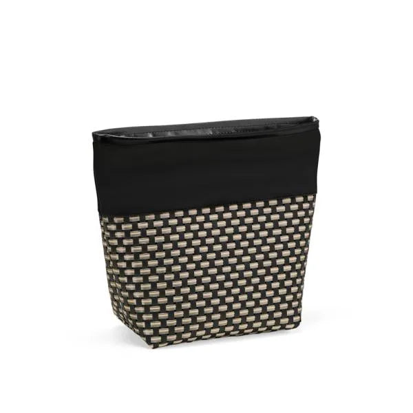 NECESSAIRE EM PVC E COURO SINTÉTICO - PREMIUM - PRETO/XADREZ