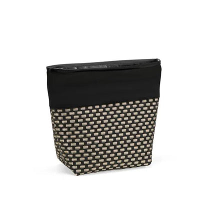 NECESSAIRE EM PVC E COURO SINTÉTICO - PREMIUM - PRETO/XADREZ