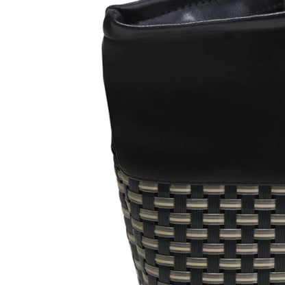 NECESSAIRE EM PVC E COURO SINTÉTICO - PREMIUM - PRETO/XADREZ
