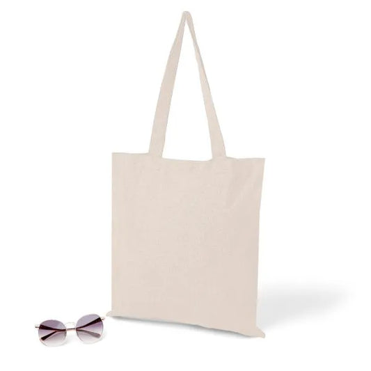 SACOLA / ECOBAG EM ALGODÃO RECICLADO - NATURAL - 38X42CM